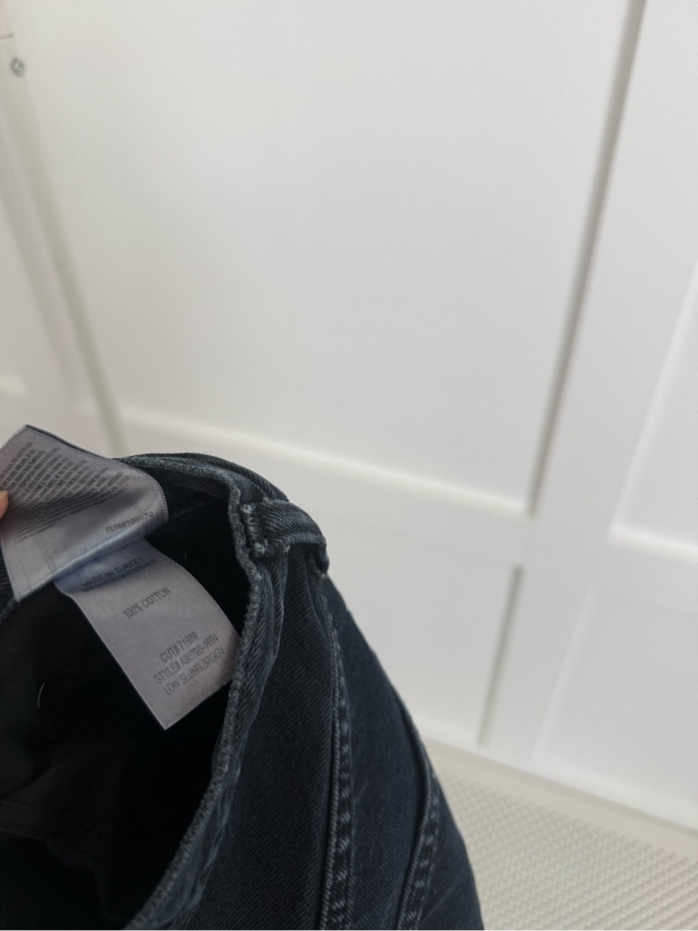 Agolde Low Slung Baggy Jeans Black - Picture 4 of 4